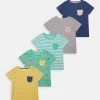 Friboo Niños POCKET TEE 5 PACK - Camiseta Estampada - Multi-coloured - 917_green - 602_yellow - 202