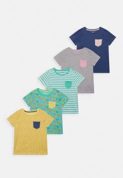 Friboo Niños POCKET TEE 5 PACK - Camiseta Estampada - Multi-coloured - 917_green - 602_yellow - 202