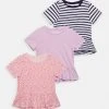 Friboo Niños PEPLUM HEM TEE 3 PACK - Camiseta Estampada - Pink - 402_purple - 404_dark Blue - 503 1 Friboo Niños PEPLUM HEM TEE 3 PACK - Camiseta Estampada - Pink - 402_purple - 404_dark Blue - 503 -Friboo comercio 1a6045a7da36400a8385b1332054c1da