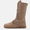 Friboo Niños LEATHER - Botas Con Cordones - Taupe