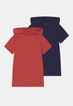 Friboo Niños BOYS HOODED TEE 2 PACK - Camiseta Estampada - Red/dark Blue
