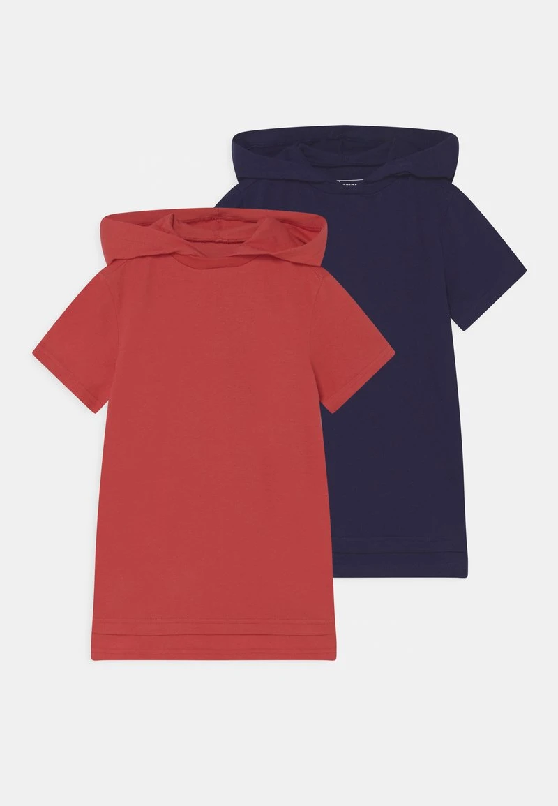 Friboo Niños BOYS HOODED TEE 2 PACK - Camiseta Estampada - Red/dark Blue 3 Friboo Niños BOYS HOODED TEE 2 PACK - Camiseta Estampada - Red/dark Blue