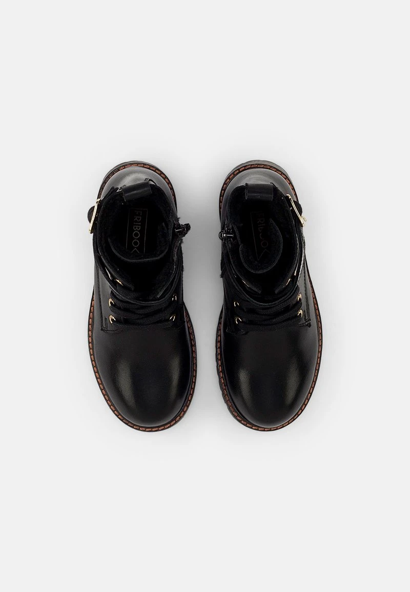 Friboo Niños LEATHER BOOTIES - Botines Con Cordones - Black 6 Friboo Niños LEATHER BOOTIES - Botines Con Cordones - Black - Imagen 4
