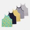 Friboo Niños STRAPPY VEST 5 PACK - Top - Multi-coloured - 917_yellow - 202_dark Blue - 503 2 Friboo Niños STRAPPY VEST 5 PACK - Top - Multi-coloured - 917_yellow - 202_dark Blue - 503 -Friboo comercio 437b7bf4871a49bcb3d0144617913401