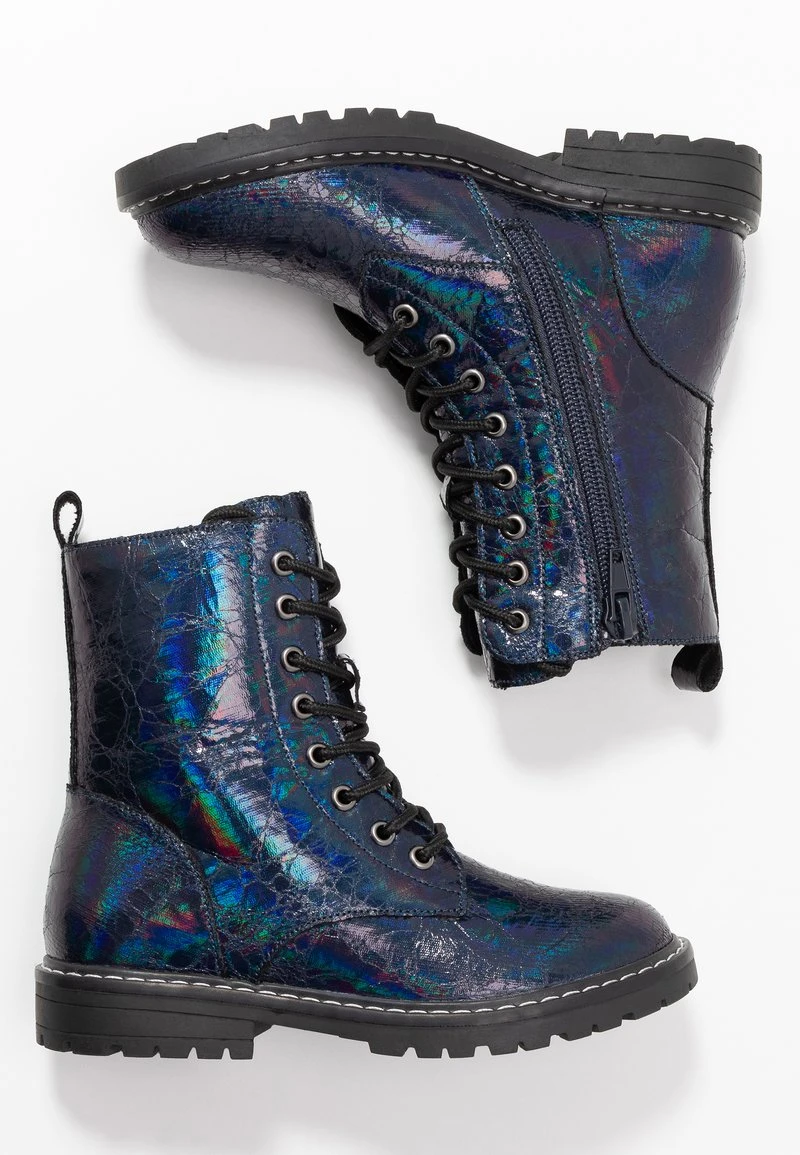 Friboo Niños Botines Con Cordones - Dark Blue 3 Friboo Niños Botines Con Cordones - Dark Blue