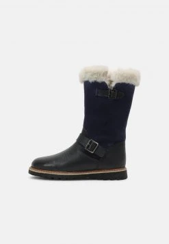 Friboo Niños LEATHER - Botas Para La Nieve - Dark Blue