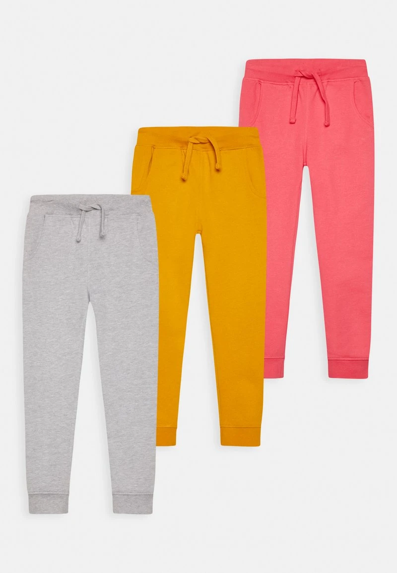 Friboo Niños BASIC GIRLS 3 PACK - Pantalones Deportivos - Orange, Pink, Grey 3 Friboo Niños BASIC GIRLS 3 PACK - Pantalones Deportivos - Orange, Pink, Grey