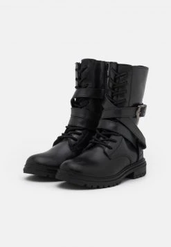 Friboo Niños LEATHER - Botas Con Cordones - Black -Friboo comercio b67407c76ada48aaa2c89da07f90a17f