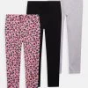 Friboo Niños BASIC GIRLS 3 PACK - Leggings - Pink - 402_grey - 102_black - 802 -Friboo comercio c0edb8ffa30a4f519ce546294f1b6b0a