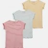 Friboo Niños 3 PACK GIRL RIB TEE - Camiseta Básica - Blue - 502_yellow - 202_pink - 402 -Friboo comercio e51d3363c315480790f03f8380271ba4